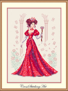 Reina, Queen of Hearts – Cross Stitching Art