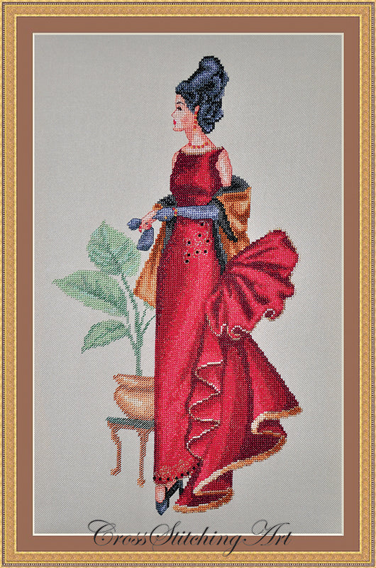 Tiffany Glamorous Lady Cross Stitch Pattern – Cross Stitching Art